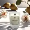 Sójová svíčka s dřevěným knotem - Hruška & Ambra