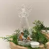 Skleněný svícen anděl, 25 cm, čirý
