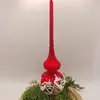 Vánoční špička - chaloupka, 28 cm | Červená