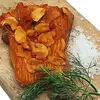 Uzený kapr s česnekem, filet