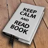Keep calm and read book | Bílá