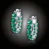Náušnice Brillance Sandra Smaragd Green