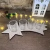 Vánoční kometa – dřevěný adventní svícen