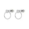 Náušnice s krystalky - Circle | Bílá