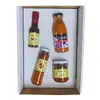 Dárková sada piri-piri omáček: chilli/česnek, Piri-Piri citron/bylinky, marináda česnek/víno, omáčka Africa Pura