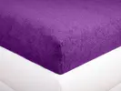 Froté prostěradlo | Velikost: 90 x 200 cm | Tmavě fialová