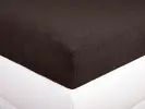 Froté prostěradlo | Velikost: 160 x 200 cm | Tmavě hnědá