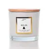 Vonná sójová svíčka s víčkem - Relax bílá, 200 g