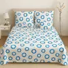 Francouzské bavlněné povlečení - Modré kruhy