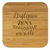 Bambusová bezdrôtová nabíjačka "Najlepšia žena na svete"