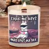 Svíčka s praskajícím knotem - Zapal mě, když máš chuť na sex