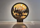 Obrazová lampa "Medvede"