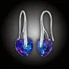 Náušnice Srdce Swarovski® Heliotrope