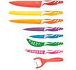 8dílná kazeta nožů a škrabky (vícebarevná)
