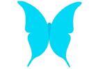 100 ks motýlků (světle modrá barva)