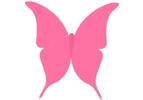 100 ks motýlků (růžová barva)