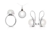 Romantic white pearl Boracai - set