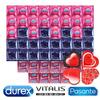 Valentýnský Durex Pleasure Me balíček - 54 kondomů Durex, Pasante a Vitalis Premium + dárek 4x Pasante Hearts včetně poštovného