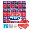 Jarní Durex Ultra Thin Feel balíček - 41 kondomů Durex, Sagami original 0.02 a Pasante Hearts + 2 lubrikační gely