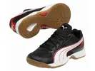(PUMA VELLUM JR IT), černé s bílou a červenou, velikost UK 10K ( EUR 28 )