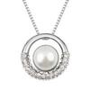 Elegantní náhrdelník CR s perlou a krystaly Swarovski Elements BZ 42