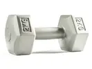 Šedá plastová činka HEX 2 kg
