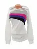 Mikina rainbow bílá XL