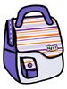 Kreslená pruhovaná taška ve fialové barvě CASSIDY (SS14/3040)