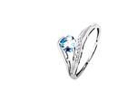 Luxusní 14K zlatý prsten Marcus Astory s Diamantem a Topazem MA96 | Velikost: 52