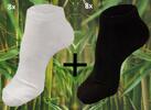 Ponožky s bambusovým vláknem MIX 2 - (8x černá, 8x bílá) | Velikost: 43-46