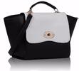 Elegantní kabelka LS Fashion - Černo-bílá