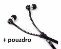 Sluchátka se zipem - černá + pouzdro