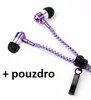 Sluchátka se zipem - fialová + pouzdro