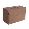 Přenosný box se šuplíky | Velikost: 28x16x20cm | Hnědá - Látka polibond vzor káro