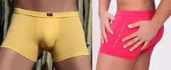 Pánské boxerky žlutá + malinová | Velikost: XXL