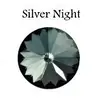 Náušnice SWAROVSKI® ELEMENTS barva Silver Night