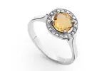 Luxusní prsten Marcus Astory - 14k bílé zlato s diamanty MA306 | Velikost: 52