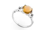 Luxusní prsten Marcus Astory - 14k bílé zlato s diamanty MA309 | Velikost: 52