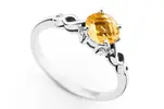 Luxusní prsten Marcus Astory - 14k bílé zlato s diamanty MA312 | Velikost: 53
