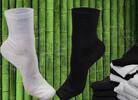 12 párů klasických ponožek s bambusovým vláknem | Velikost: 35-38 | MIX černá a bílá