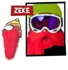Snowboardová maska Beardski Zeke - červená