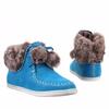 Kotníčkové boty s kožíškem | Velikost: 36 | Modrá