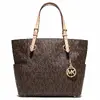MK Logo Signature Tote - Brown