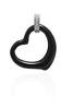 Heart Black Ceramic Charm | Velikost: 30mm x 21mm | Černá