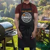 Pohodlná zástera s praktickým strihom „Grilmajster" | Čierna
