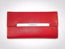 Stylová dámská kožená peněženka - model D červená