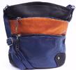 Dámská crossbody kabelka Elizabeth - barva modrá-velbloud-černá | Velikost: 25×24×10 cm