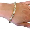 Magnetický náramek se štrasovými kamínky | Zlatá s kamínky