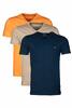 3x tričko Emporio Armani (navy, khaki, orange) | Velikost: M