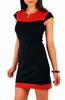 Šaty s krátkým rukávem | Velikost: S/M | Černá s červenou